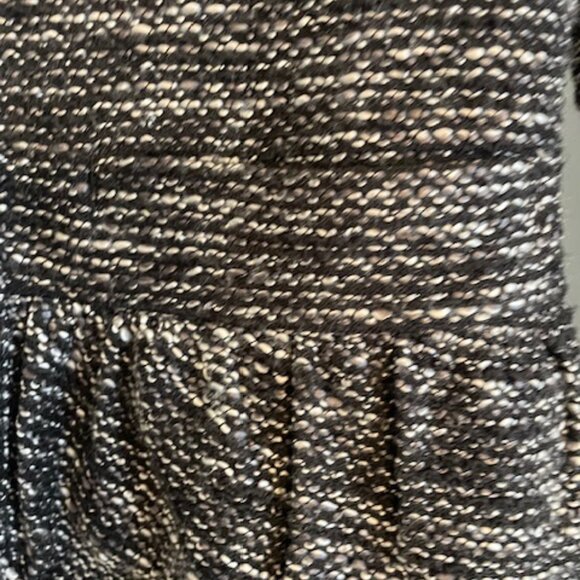 J.Crew Black and White Tweed Peplum Zip Blazer, Size Small - Picture 3 of 6